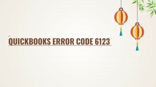 How to fix quickbooks error code 6123