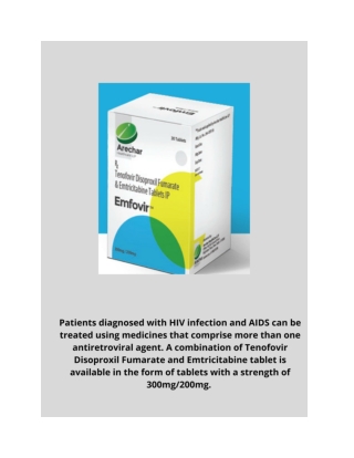 Tenofovir Disoproxil Fumarate and Emtricitabine