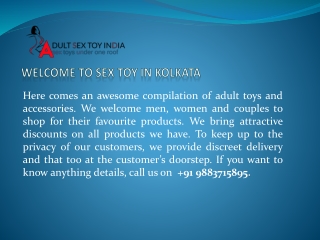 Sex toy in Kolkata