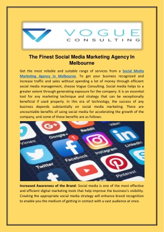 Social Media Marketing Agency in Melbourne