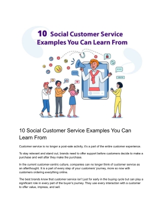10 Social Customer Service Examples You Can Learn From