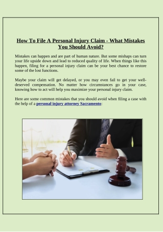 What Mistakes Need to Avoid During Applying for a Personal Injury Claim?