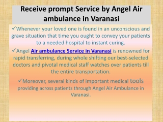 Ensure Angel Air Ambulance Service in Vellore at Economical Budget