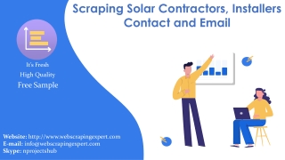 Scraping Solar Contractors, Installers Contact and Email