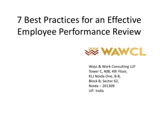 7 Best Practices for an Effective Employee Performance