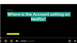 Where is the Account setting on Netflix_