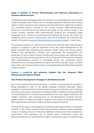 ampoule filled pharmaceutical products market