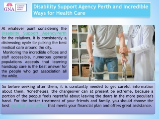 Disability Support Agency Perth