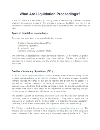 What Are Liquidation Proceedings-converted
