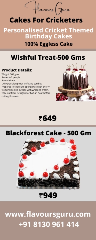 Order Delicious Black Forest Cakes Online in Delhi NCR at Flavours Guru