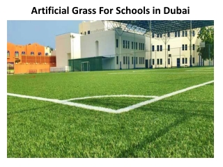Artificial Grass For Schools