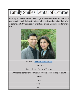 dentists conroe texas