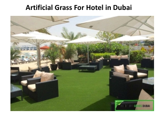 Artificial Grass For Hotels