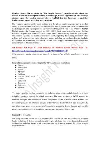 Wireless Router Market