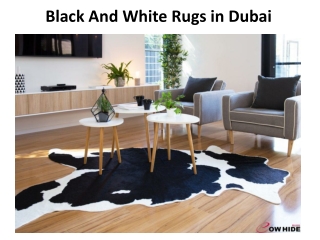 Black and White Rugs in dubai