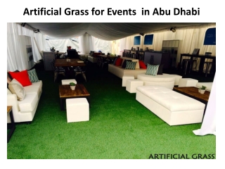 Artificial Grass for Events in Dubai