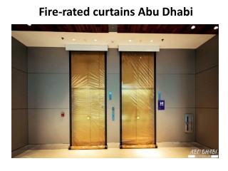 Firerated curtains in Abu Dhabi