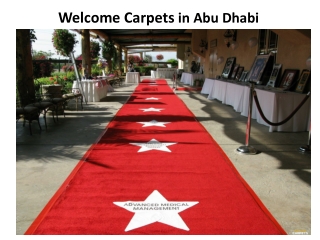 Welcome Carpets in Abu Dhabi