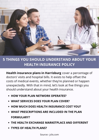 5 THINGS YOU SHOULD UNDERSTAND ABOUT YOUR HEALTH INSURANCE POLICY