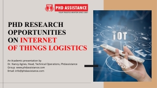 PhD Research Opportunities On Internet Of Things Logistics - Phdassistance
