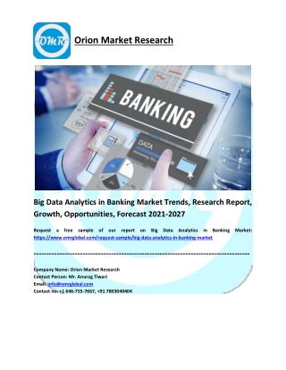 Big Data Analytics in Banking Market Analysis, Share, Trends and Forecast 2027