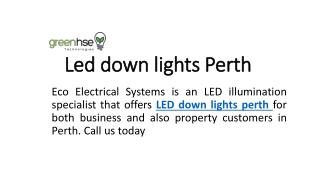 Led down lights Perth