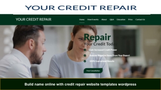 Build name online with credit repair website templates wordpress