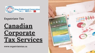 Best Canadian Corporate Tax Services - Expatriate Tax