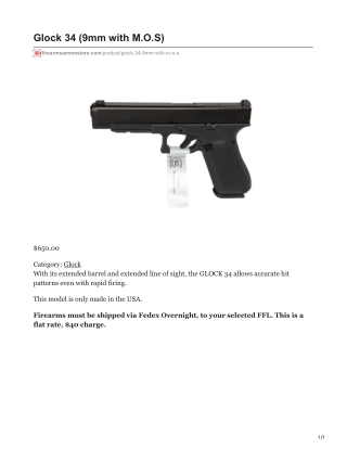 Glock 34 (9mm with M.O.S)