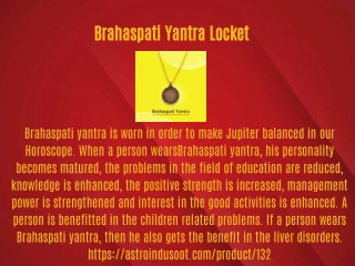 Brahaspati Yantra Locket
