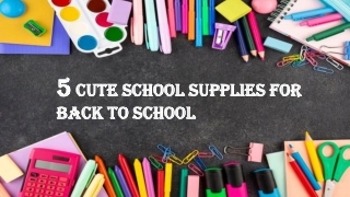 5 Cute School Supplies for Back to School
