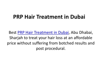 PRP Hair Treatment