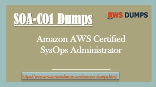 Best Study Guide SOA-C01 Dumps PDF - Amazonawsdumps.com