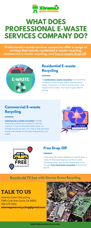 What Does Professional E-Waste Services Company Do?