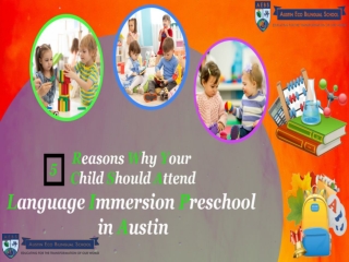 Reasons Why Your Child Should Attend a Language Immersion Preschool