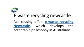 E waste recycling Newcastle