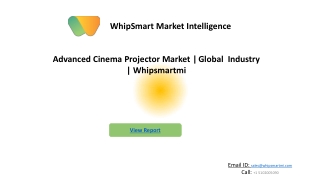 Advanced Cinema Projector Market Global Forecast 2027 by industry trends & Key P