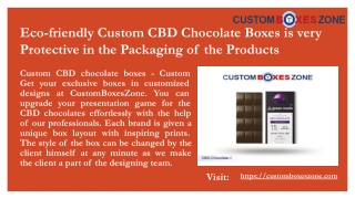 Eco-friendly Custom CBD Chocolate Boxes is very Protective in the Packaging of the Products