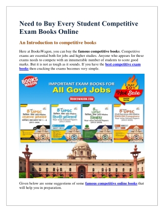 Need to Buy Every Student Competitive Exam Books Online - Bookswagon.com