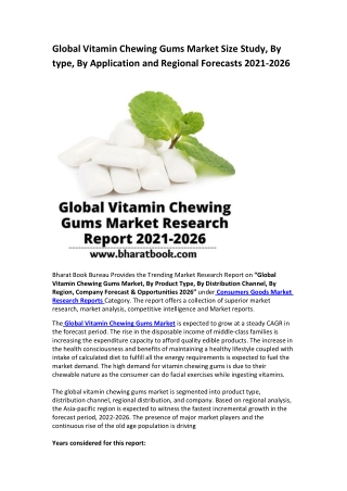 Global Vitamin Chewing Gums Market Size Study