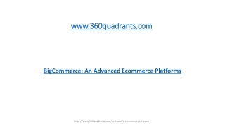 BigCommerce An Advanced Ecommerce Platforms