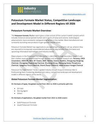 Potassium Formate Market