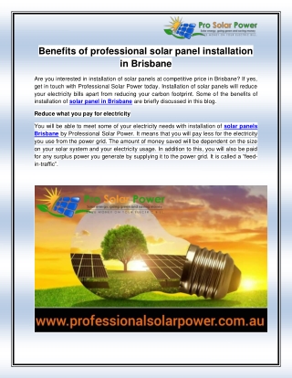 solar panels Brisbane