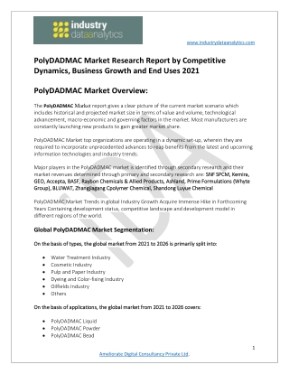 PolyDADMAC Market Trends and Demands till 2026