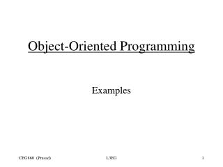 Object-Oriented Programming