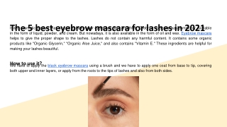 The 5 best eyebrow mascara for lashes in 2021