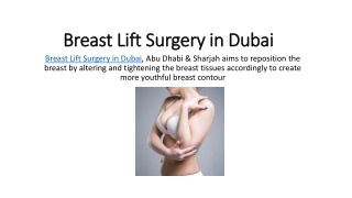 Breast Lift Surgery in Dubai