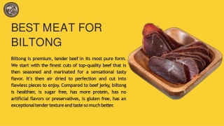 Best meat for Biltong