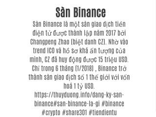 Sàn Binance là gì?