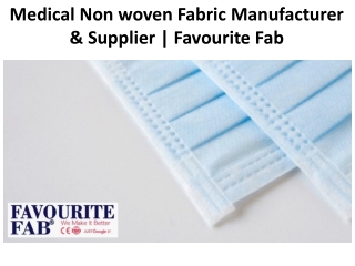 Medical Non woven Fabric Manufacturer & Supplier